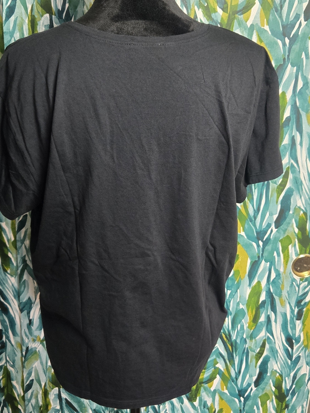 AYR The Midsummer Black Scoop Crew Neck Shirt In Black - Picture 3 of 7